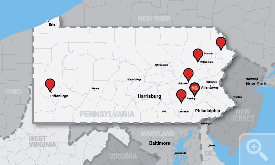 Entech Locations Map