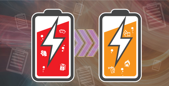 Acid-Lead and Lithium Ion Battery Graphic
